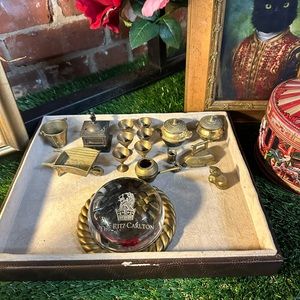 Mini copper vintage brass items